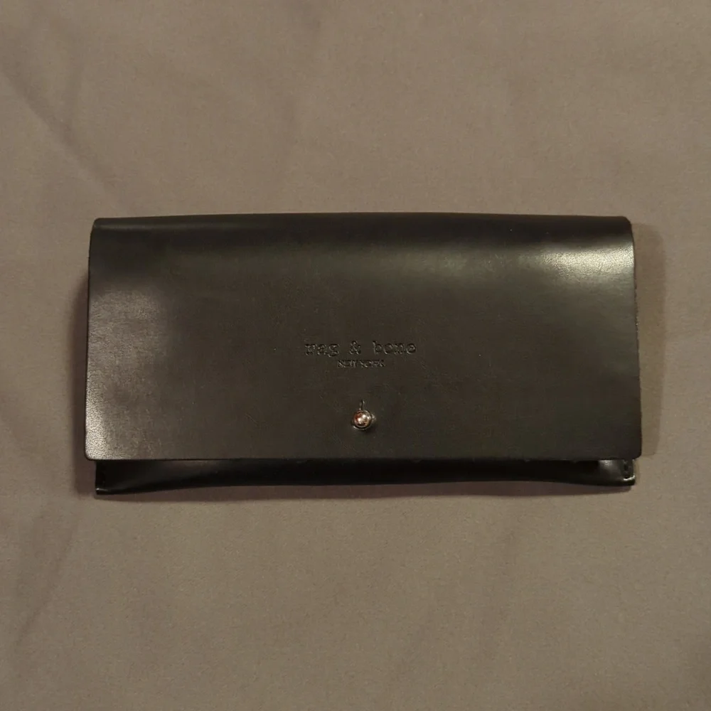 Rag & Bone black leather eyeglass case